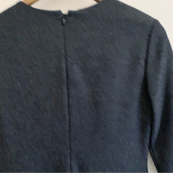 Diane Von Furstenberg Clean Lee Wool Sheath Dress 4 Grey Long Sleeve - Picture 5 of 8